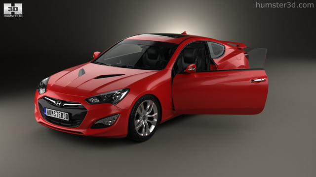 360 View Of Hyundai Genesis Coupe With Hq Interior 2014 3d