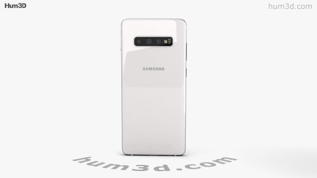 360 View Of Samsung Galaxy S10 Plus Ceramic White 3d Model Hum3d