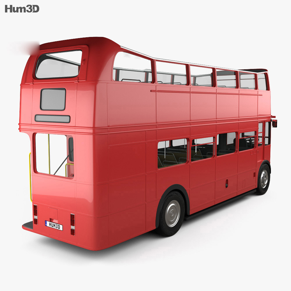 AEC Routemaster RMC 1954 3d model back view