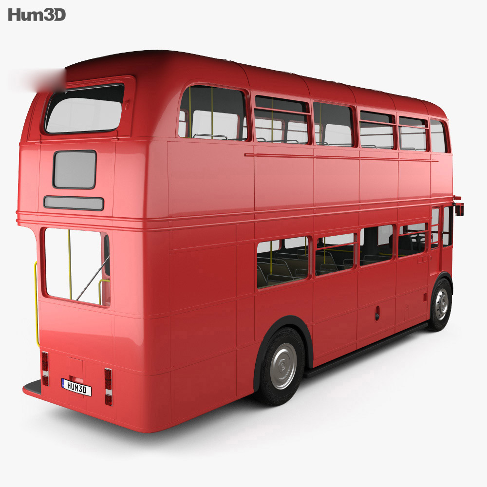 AEC Routemaster RM 1954 3d model back view
