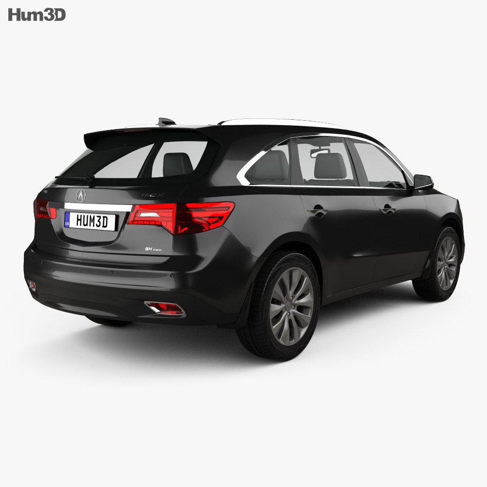 Acura MDX 2019 3d model back view