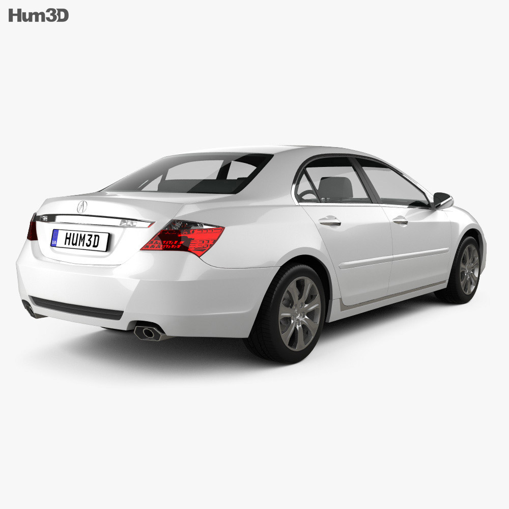 Acura RL 2015 3d model back view