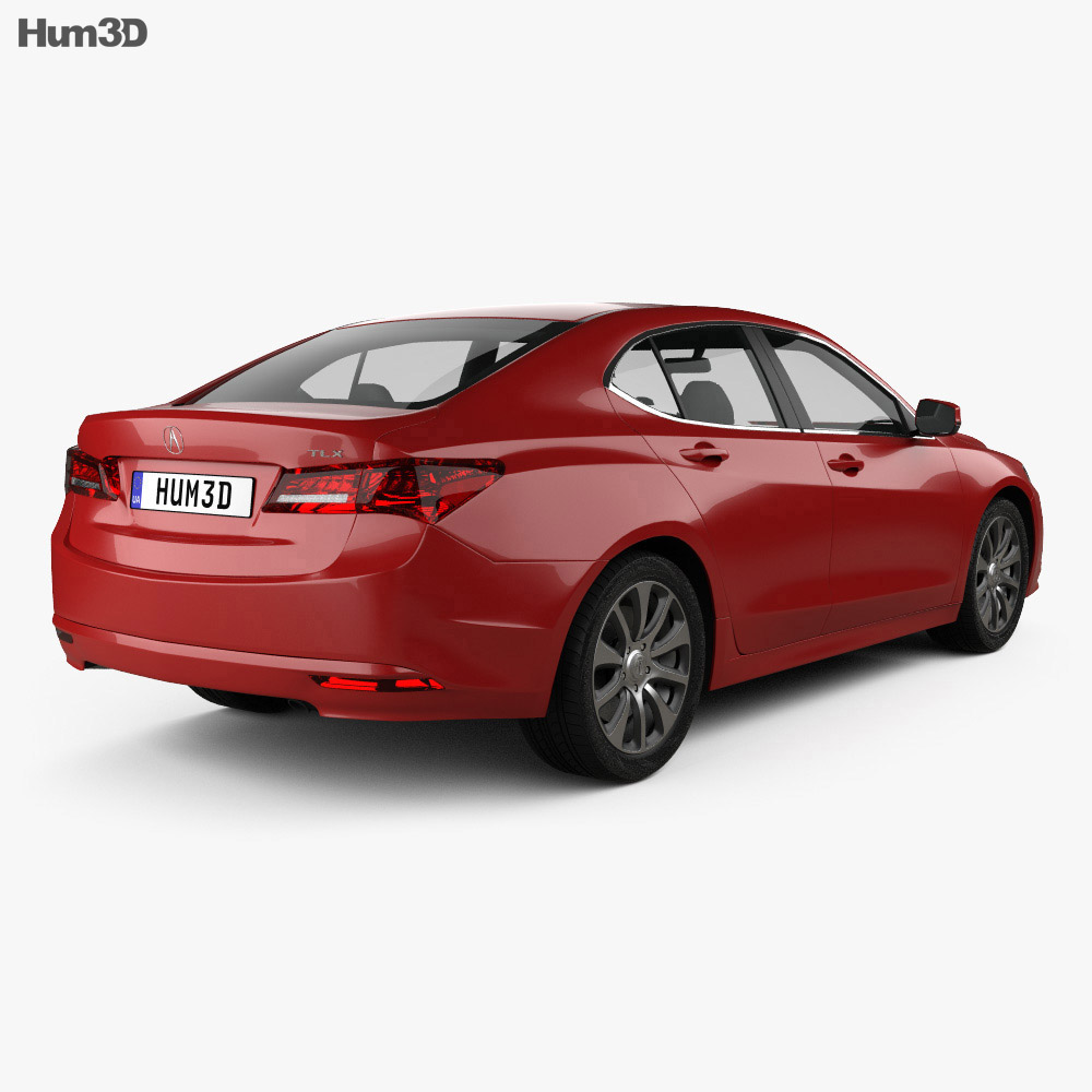 Acura TLX 2017 3d model back view