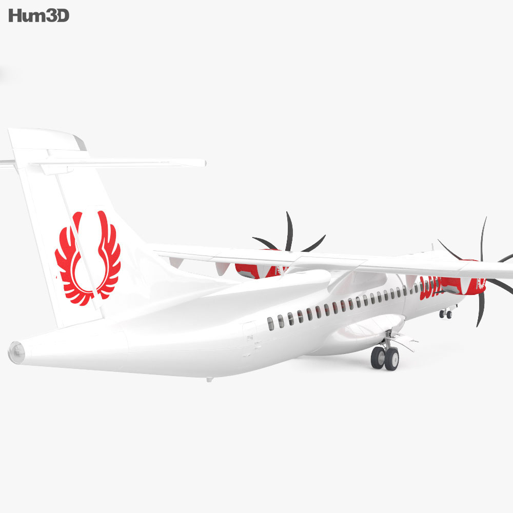 ATR 72 with HQ interior 3d model