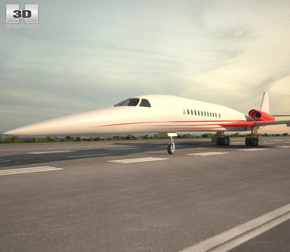 Aerion AS2 Supersonic Business Jet 3d model