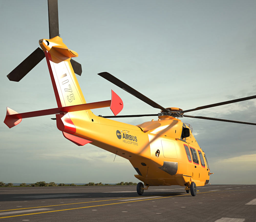 유로콥터 EC175 3D 모델 