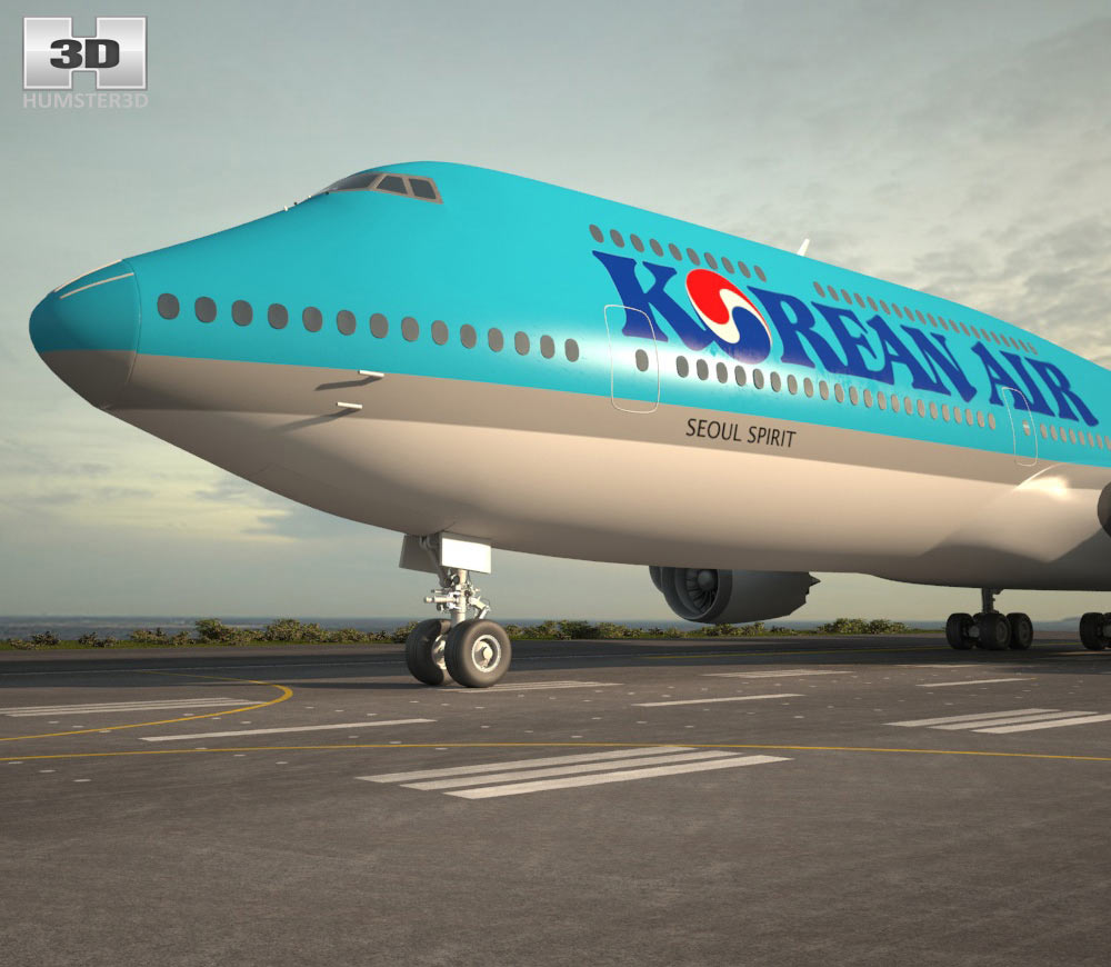 Boeing 747-8I Korean Air 3D模型
