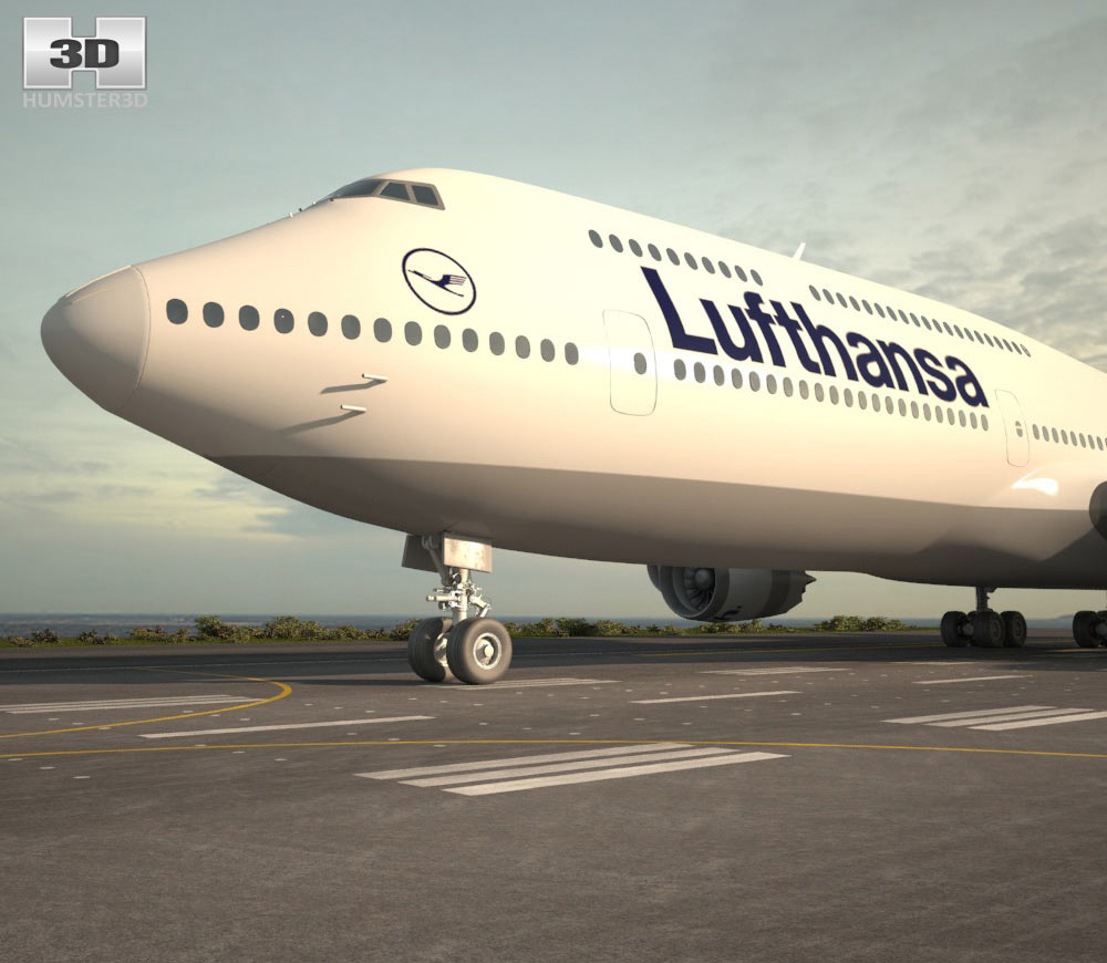 Boeing 747-8I Lufthansa 3d model