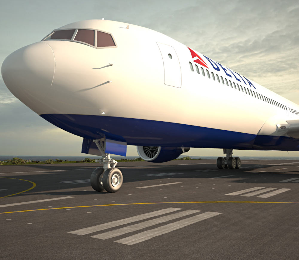 Boeing 767 300 3d Model Hum3d