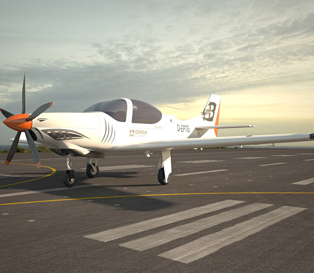 Grob G 120TP Aerobatic aircraft 3D 모델 