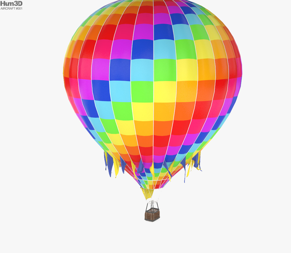 熱気球 3Dモデル