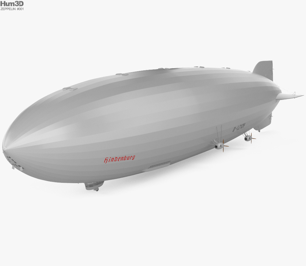 Lz 129 Hindenburg Zeppelin 3d Model Aircraft On Hum3d