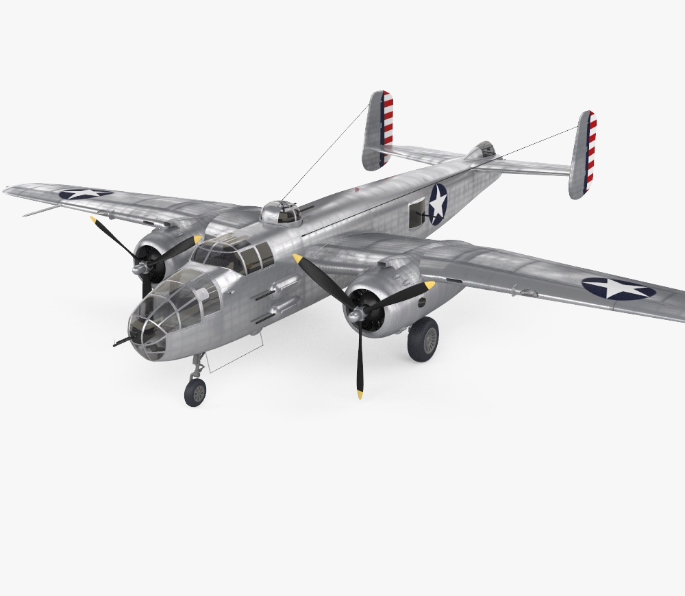 North American B-25 Mitchell 3D Model - Aircraft On Hum3D