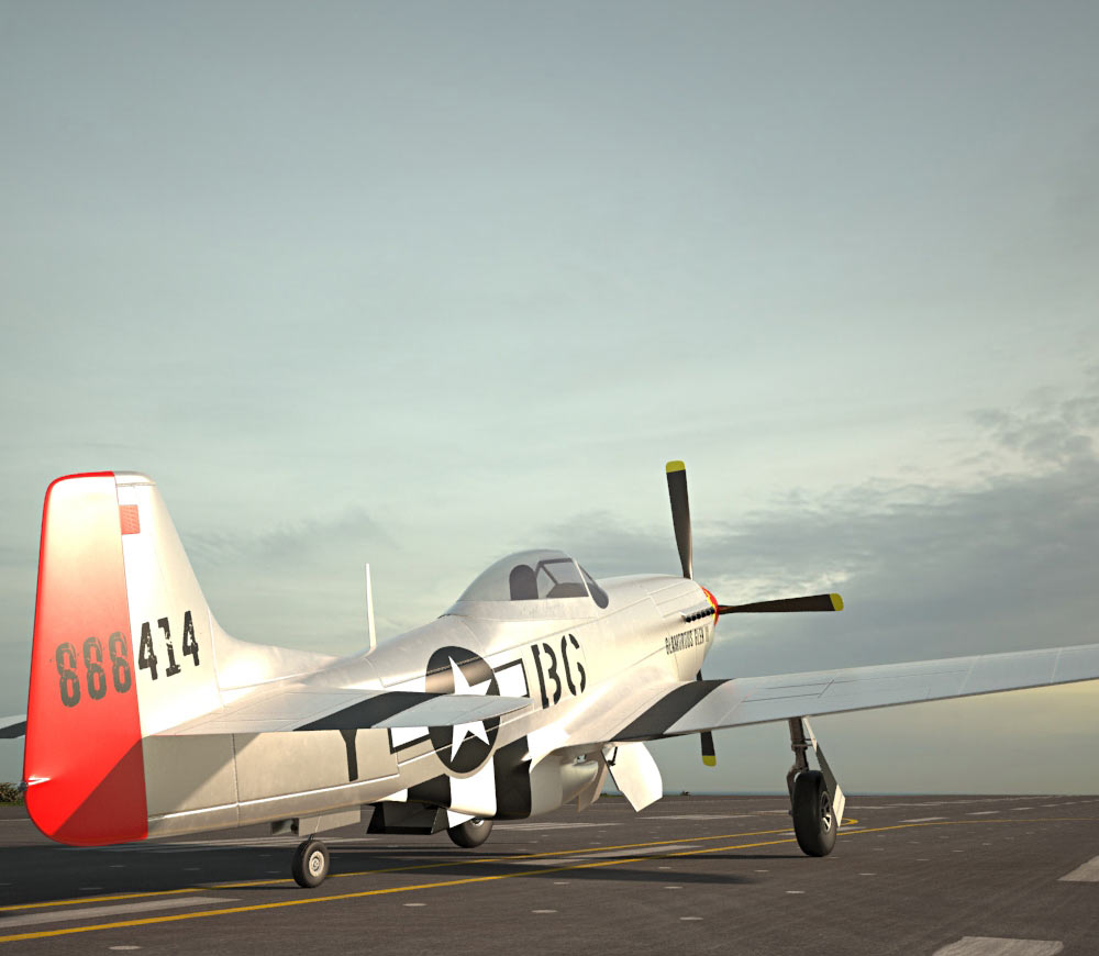 North American P-51 Mustang 3D-Modell