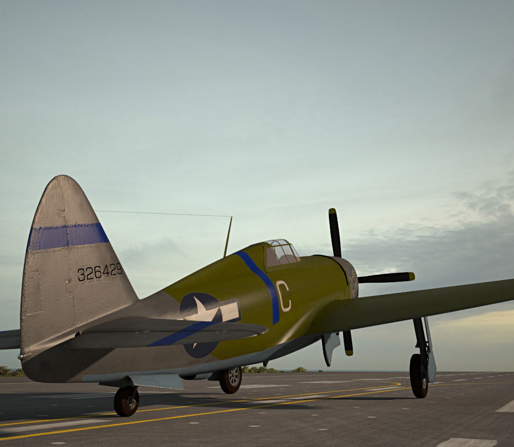 Republic P-47 Thunderbolt 3Dモデル