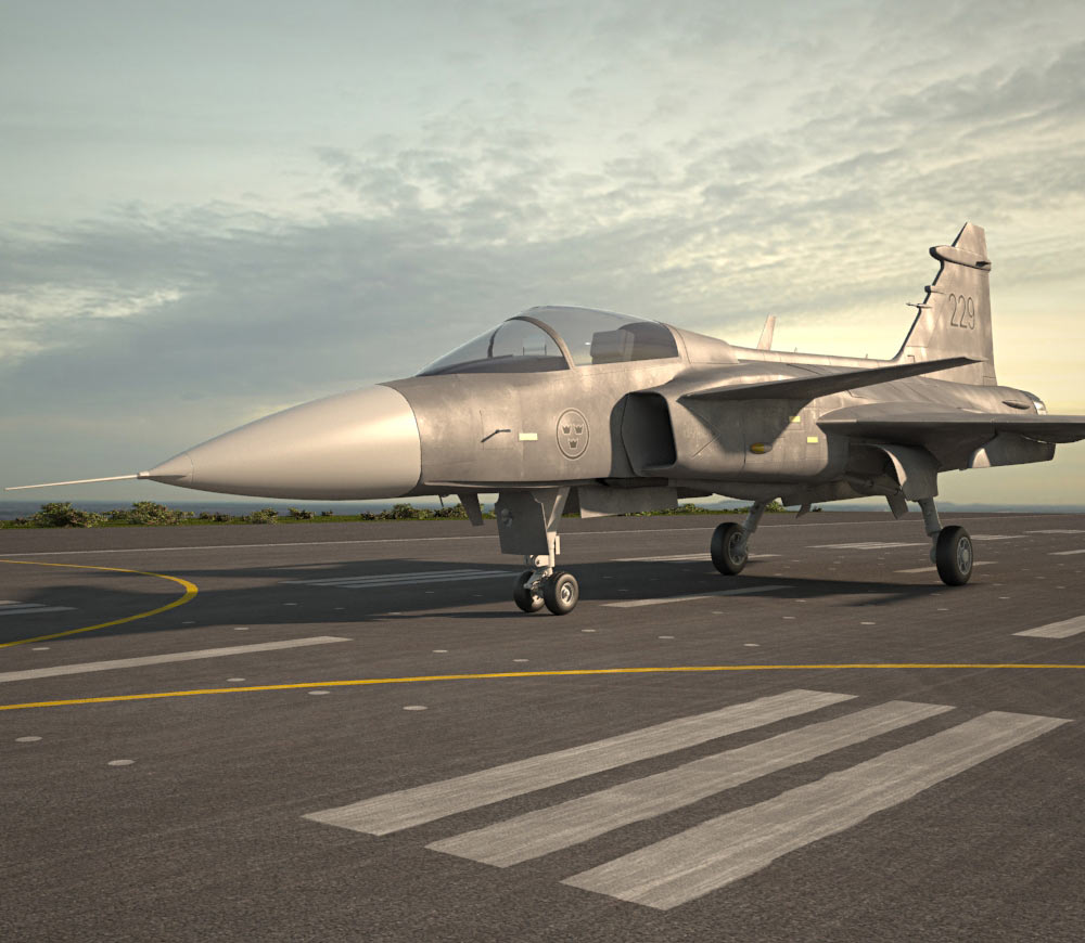 Saab Jas 39 Gripen 3d Model Aircraft On Hum3d