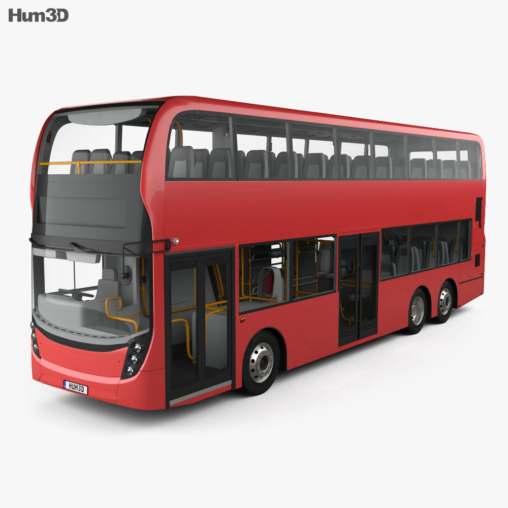Alexander Dennis Enviro 500 二階建てバス HQインテリアと 2016 3Dモデル