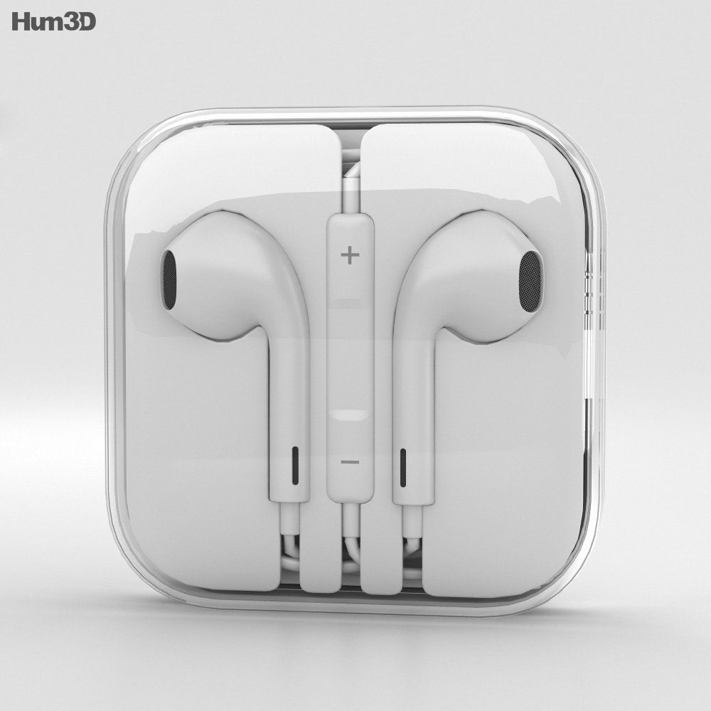 iPhone with Earbuds 3d model Maya files free download 