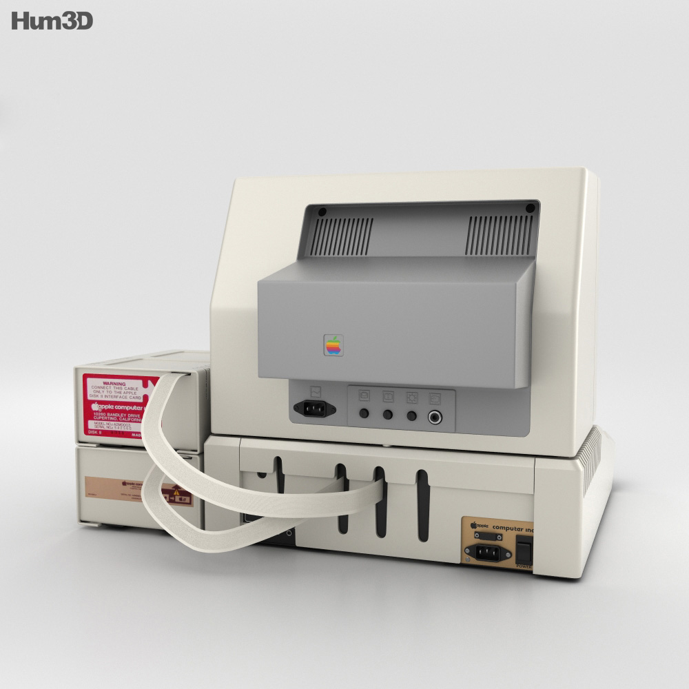 Apple II Computer 3d model