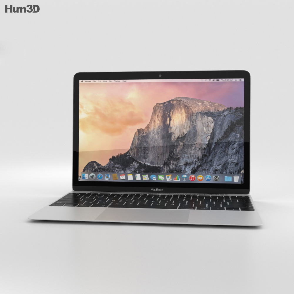 Apple MacBook Silver Modèle 3d