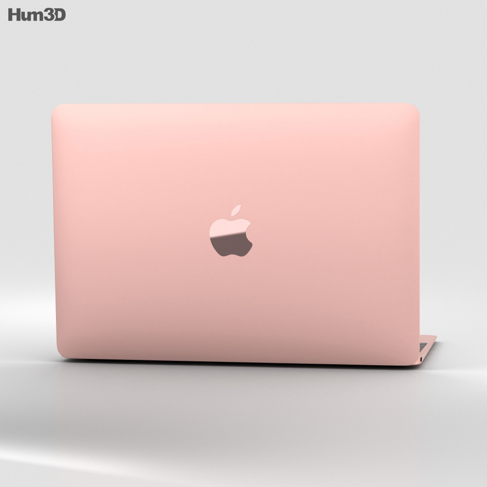 Apple MacBook (2017) Rose Gold 3D 모델 