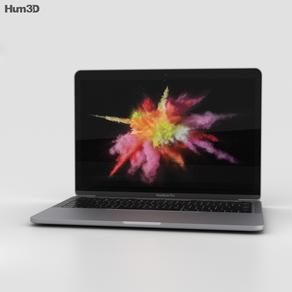 Apple MacBook Pro 13 inch (2016) with Touch Bar Space Gray 3D модель -  Электроника на Hum3D