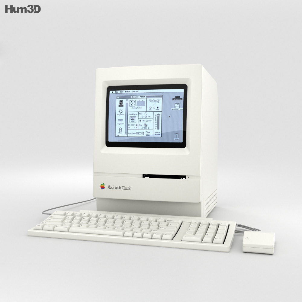 Apple Macintosh Classic 3D 모델 