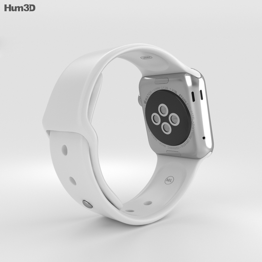 apple watch 7000 series 38mm aluminum case sport with white sport band