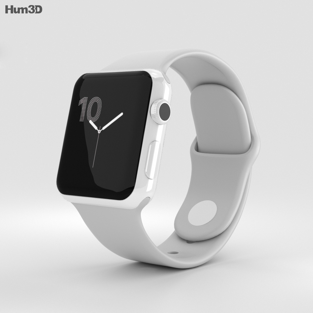 Apple Watch Edition Series 2 38mm White Ceramic Case Cloud Sport Band 3D  model - Electronics on Hum3D