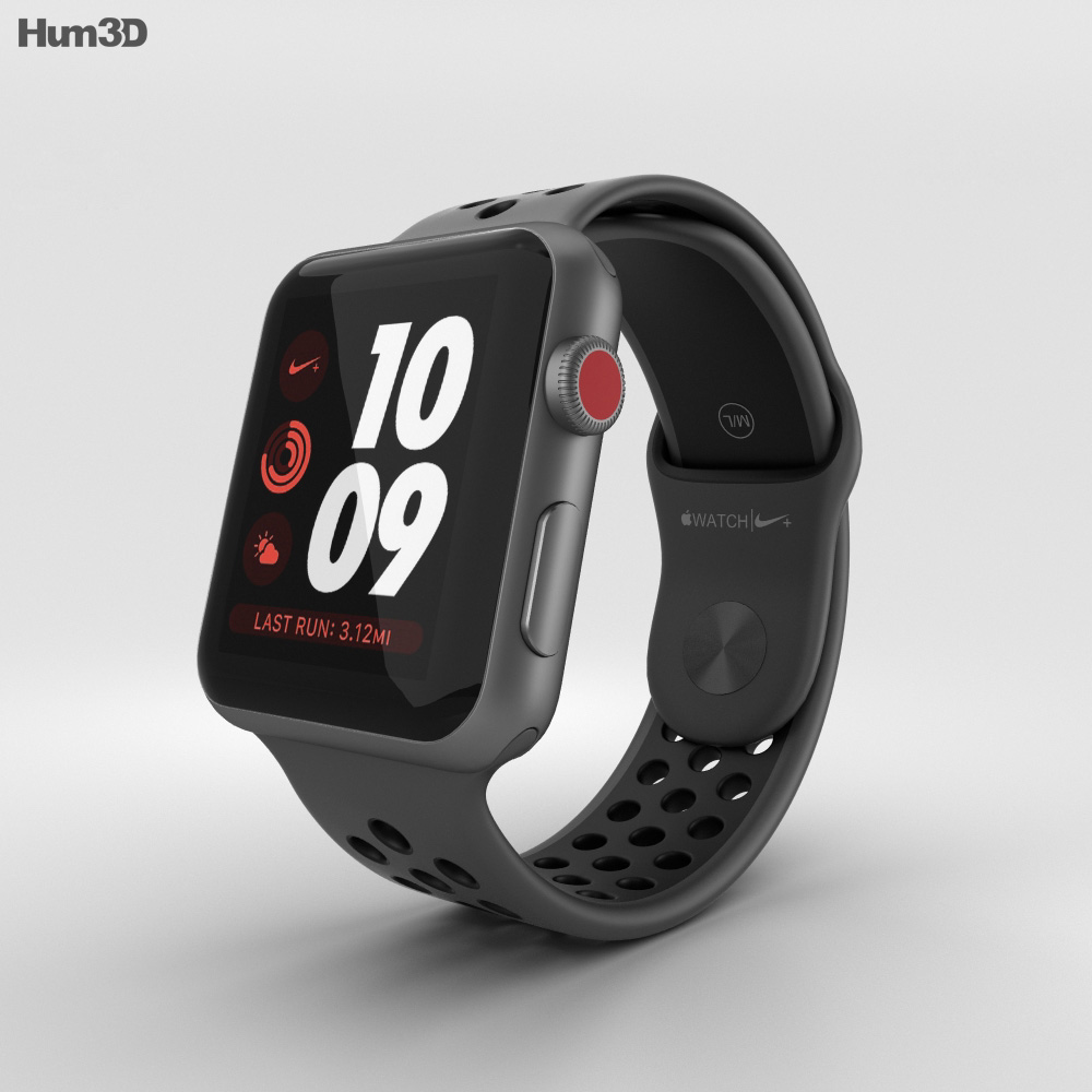 Abuelos visitantes Haiku Especial Apple Watch Series 3 Nike+ 42mm GPS Space Gray Aluminum Case  Anthracite/Black Sport Band Modelo 3D - Electrónica on Hum3D