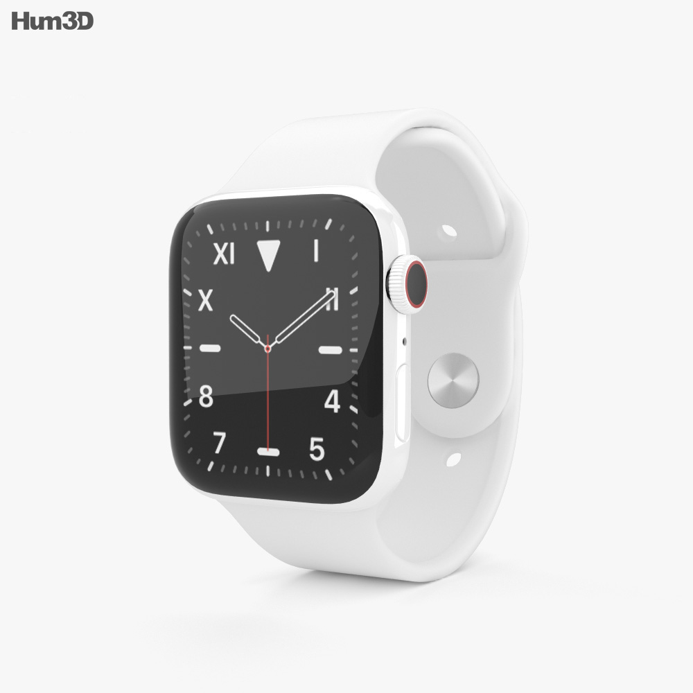 Apple Watch Series 5 44mm Ceramic Case with Sport Band 3D模型- 电子产品on Hum3D