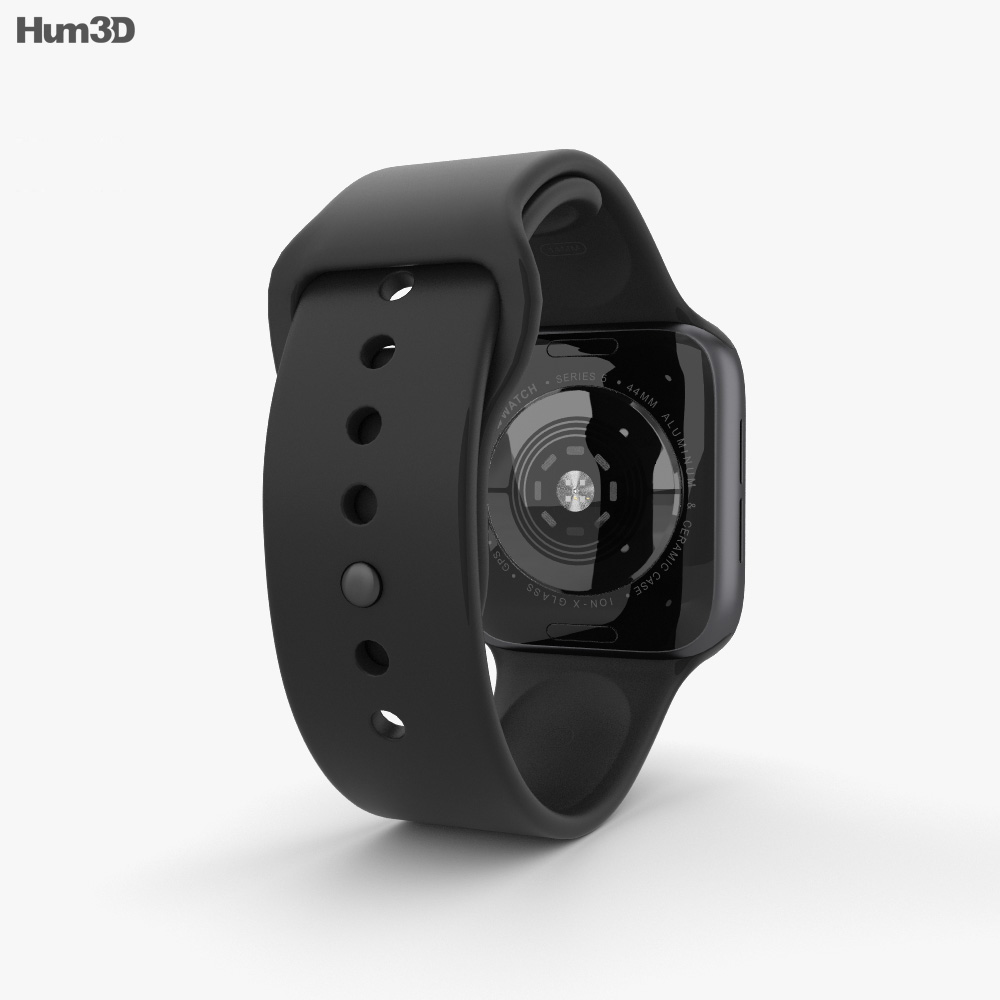 Apple Watch Series 5 44mm Space Gray Aluminum Case with Sport Band 3D  модель - Электроника на Hum3D