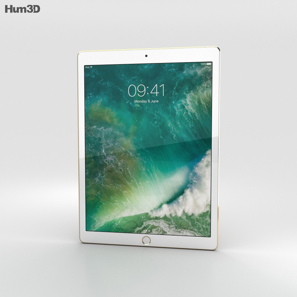 Apple iPad Pro 12.9-inch (2017) Gold 3d model