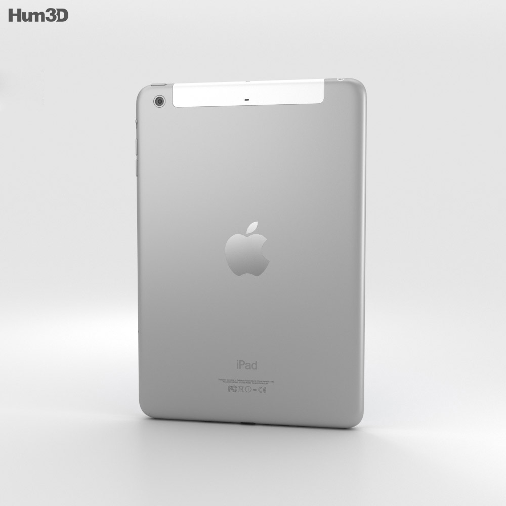 Apple iPad Mini 2 Cellular Silver 3D model - Electronics on Hum3D