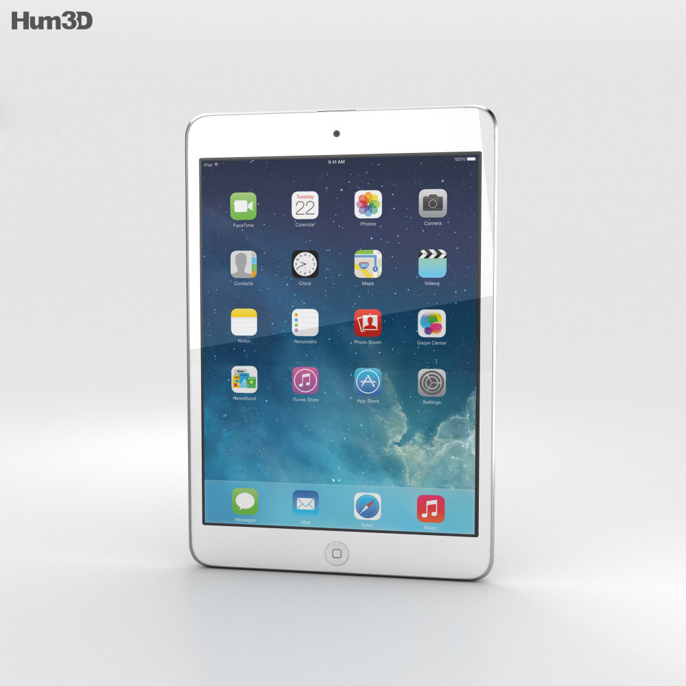 Apple iPad Mini 2 Silver 3d model