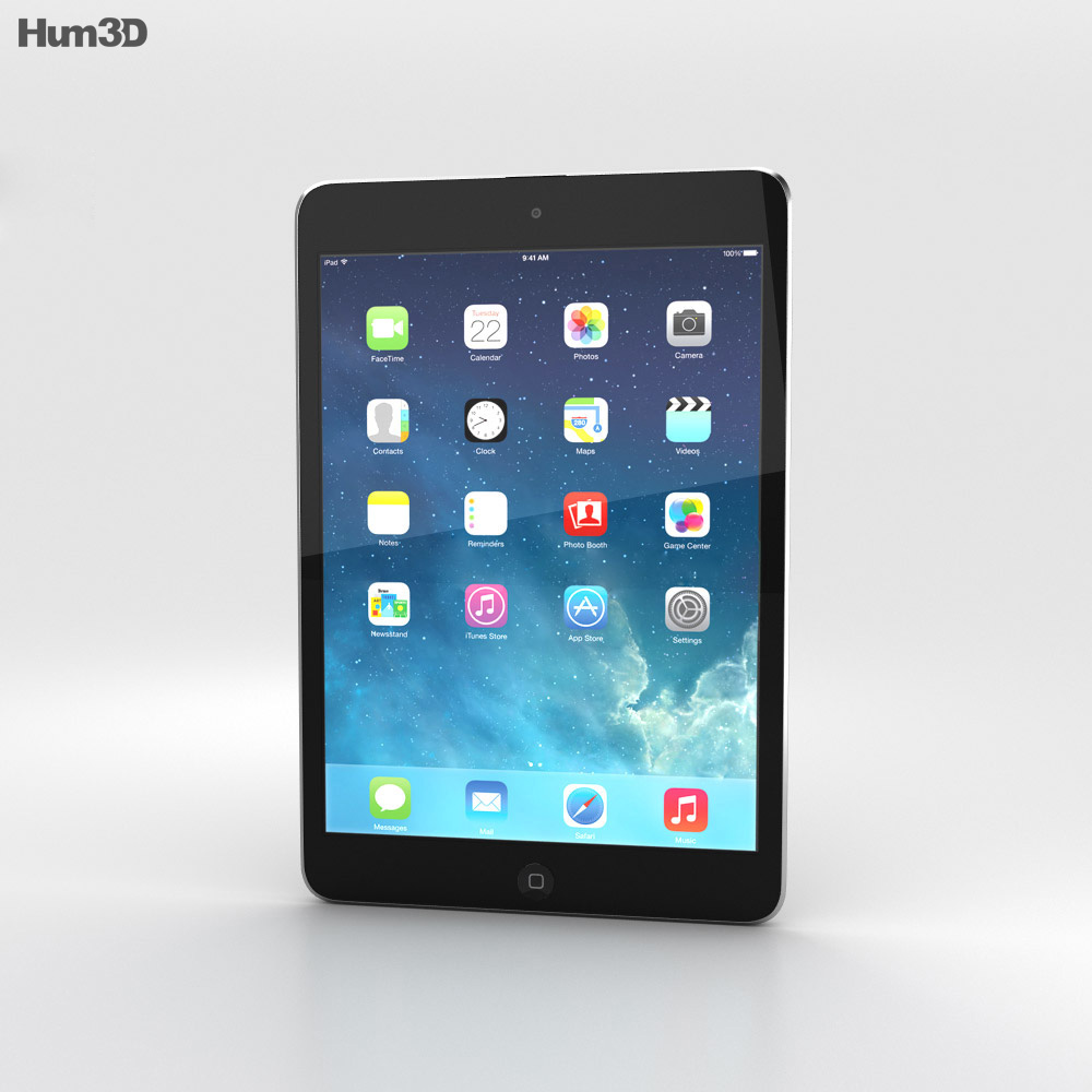 Apple iPad Mini 2 Space Grey 3D-Modell