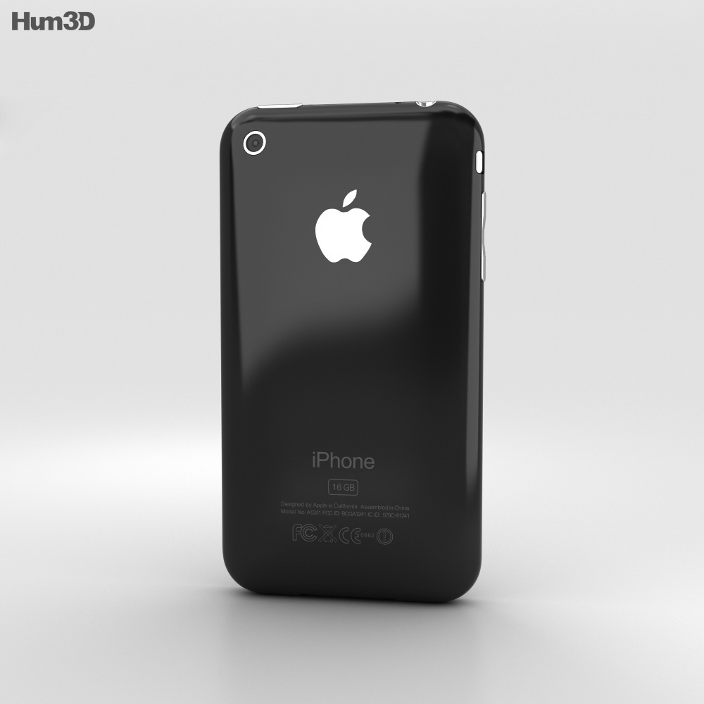 Apple iPhone 3G 黒 3Dモデル