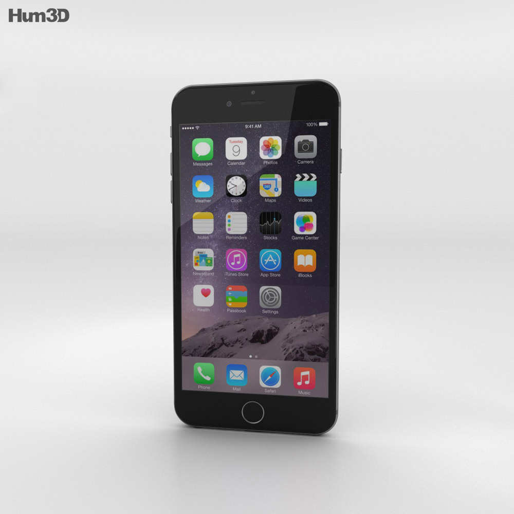 Apple iPhone 6 Plus Space Gray 3d model