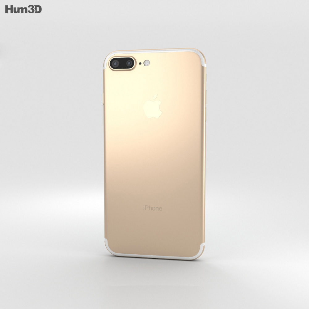 Apple iPhone 7 Plus Gold Modelo 3d