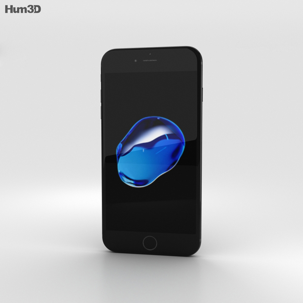 Apple iPhone 7 Plus Jet Nero Modello 3D