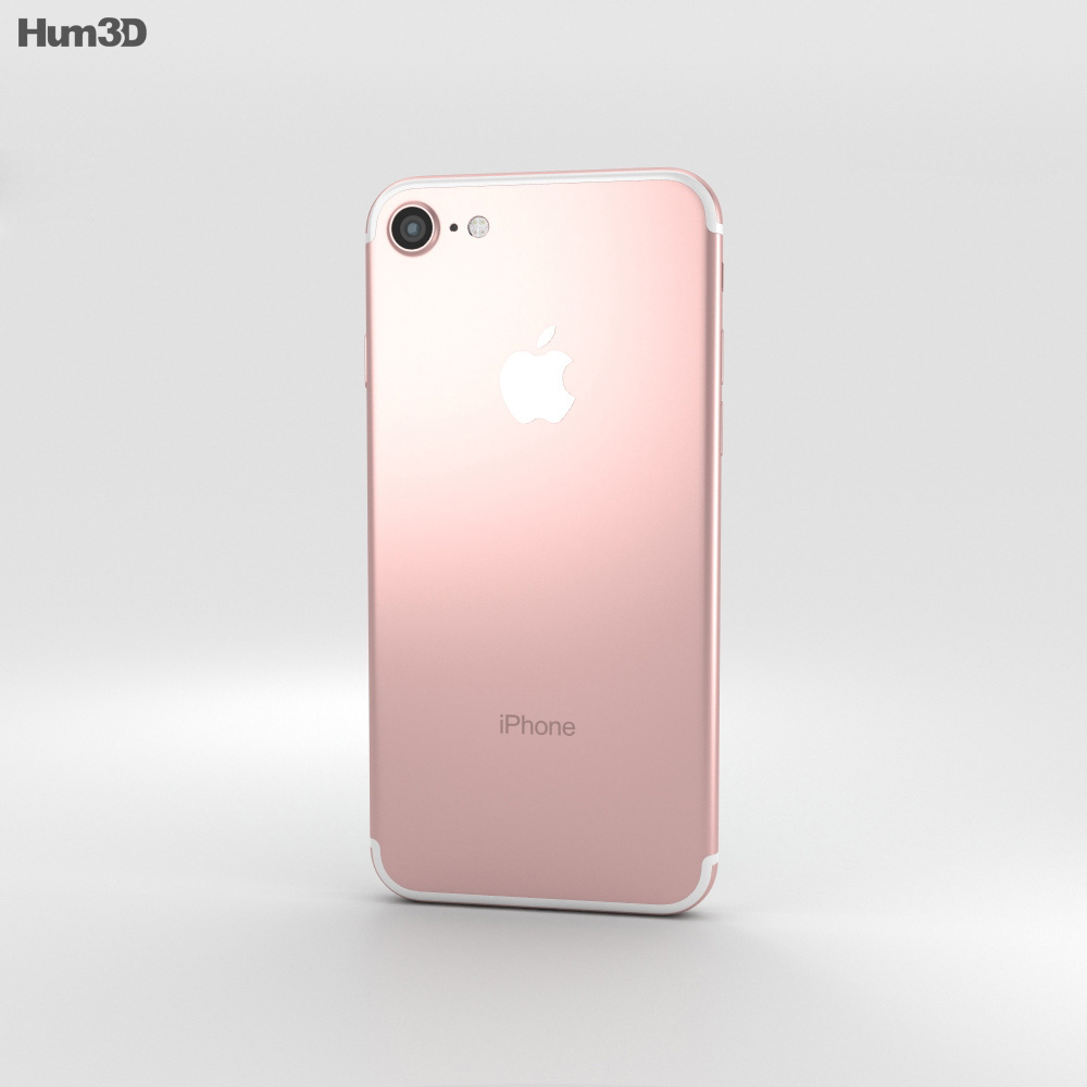 Apple iPhone 7 Rose Gold 3Dモデル