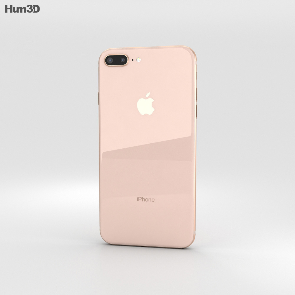 Apple iPhone 8 Plus Gold 3D 모델 