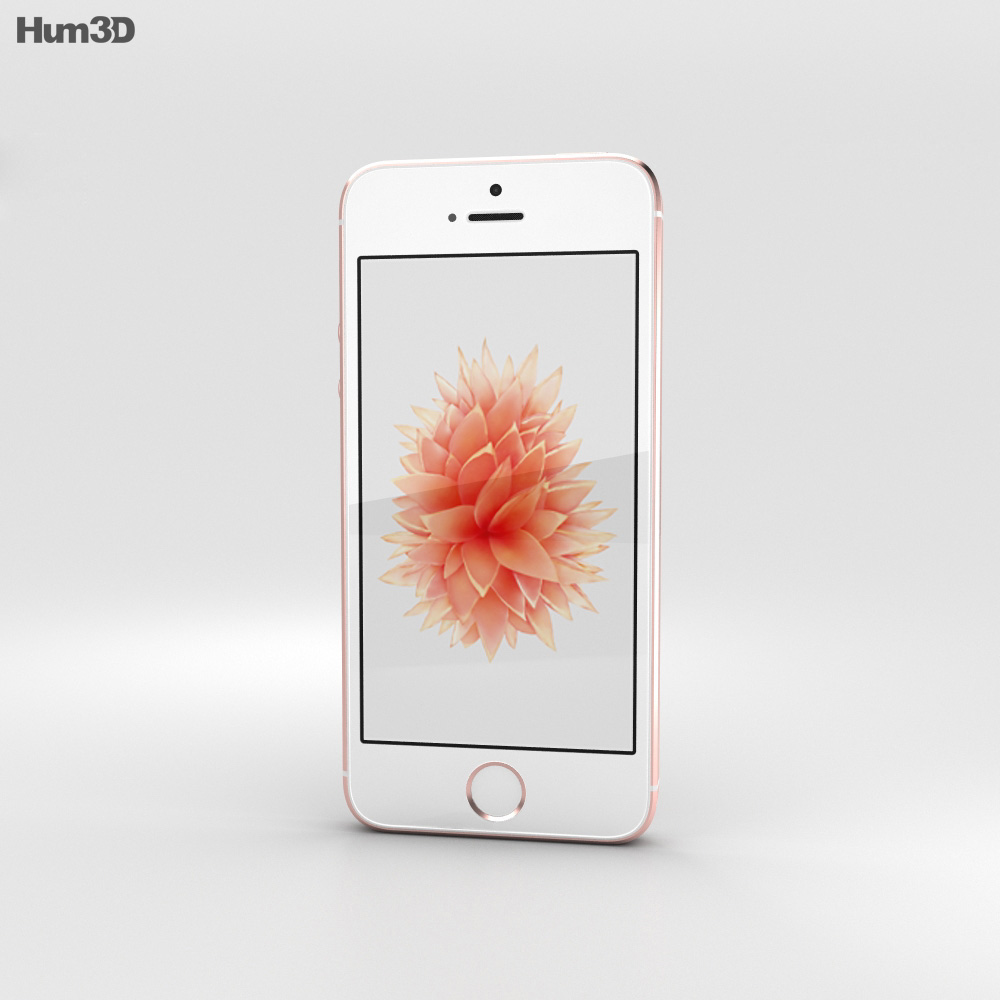 Apple iPhone SE Rose Gold 3D-Modell