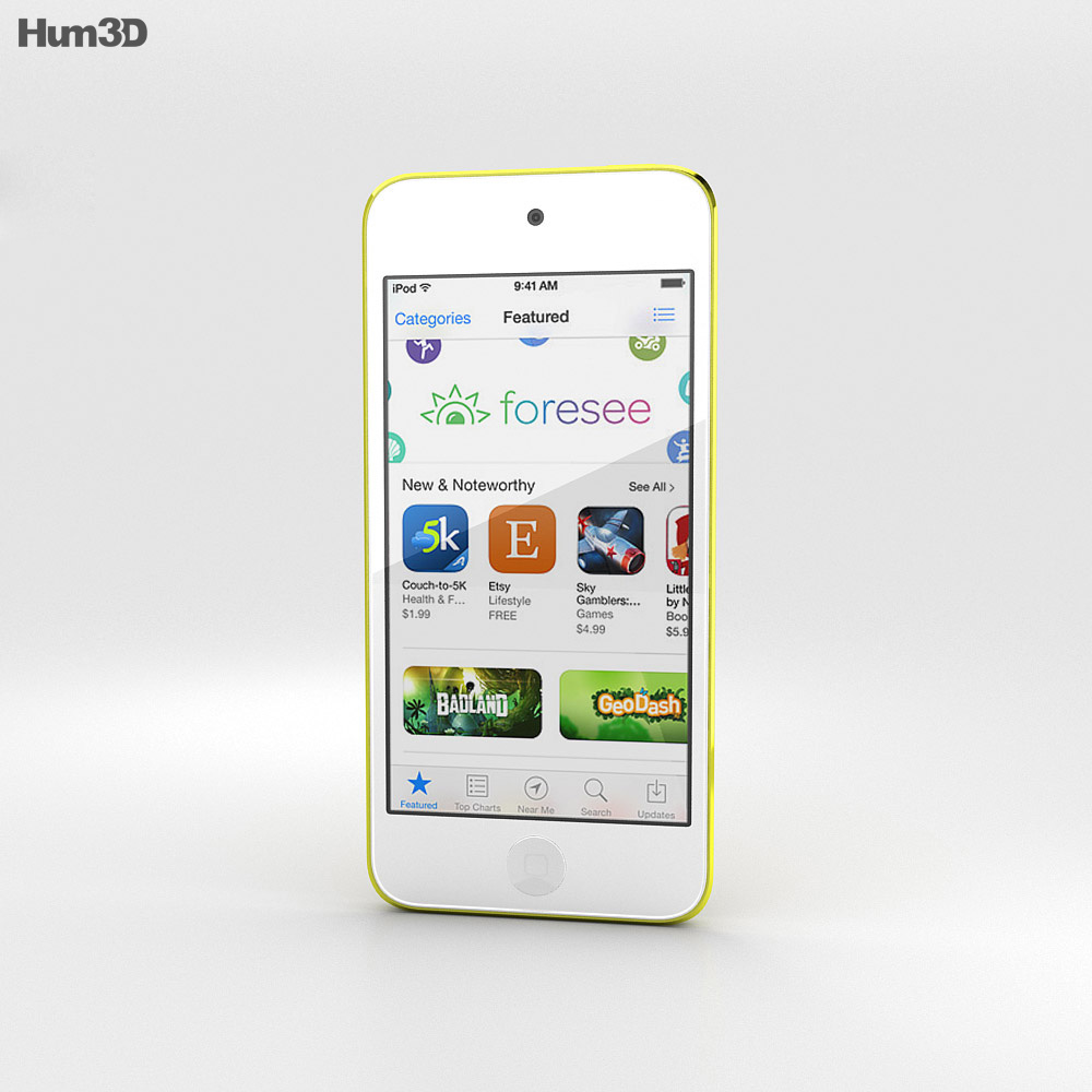 Apple iPod Touch Yellow 3d model