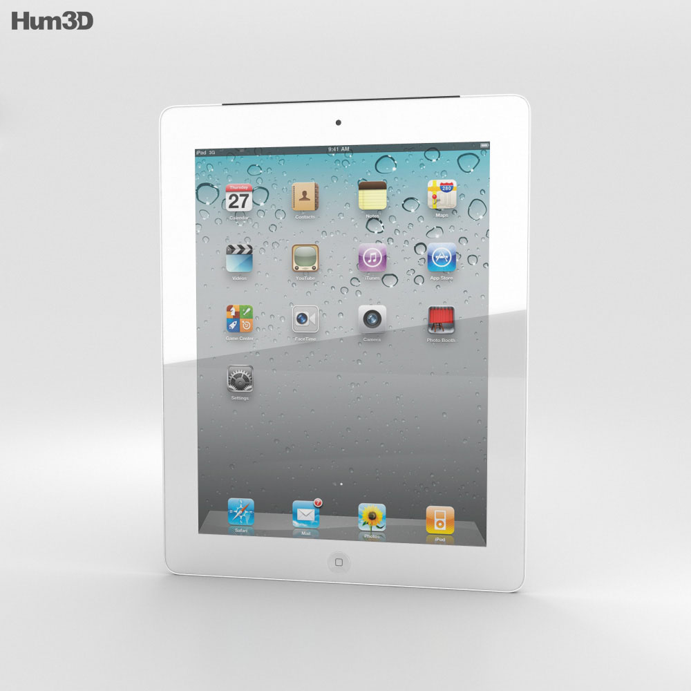 Apple iPad 2 WiFi 3G 3d model