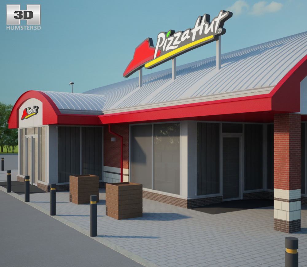 Pizza Hut Restaurant 01 3D model Architecture on Hum3D