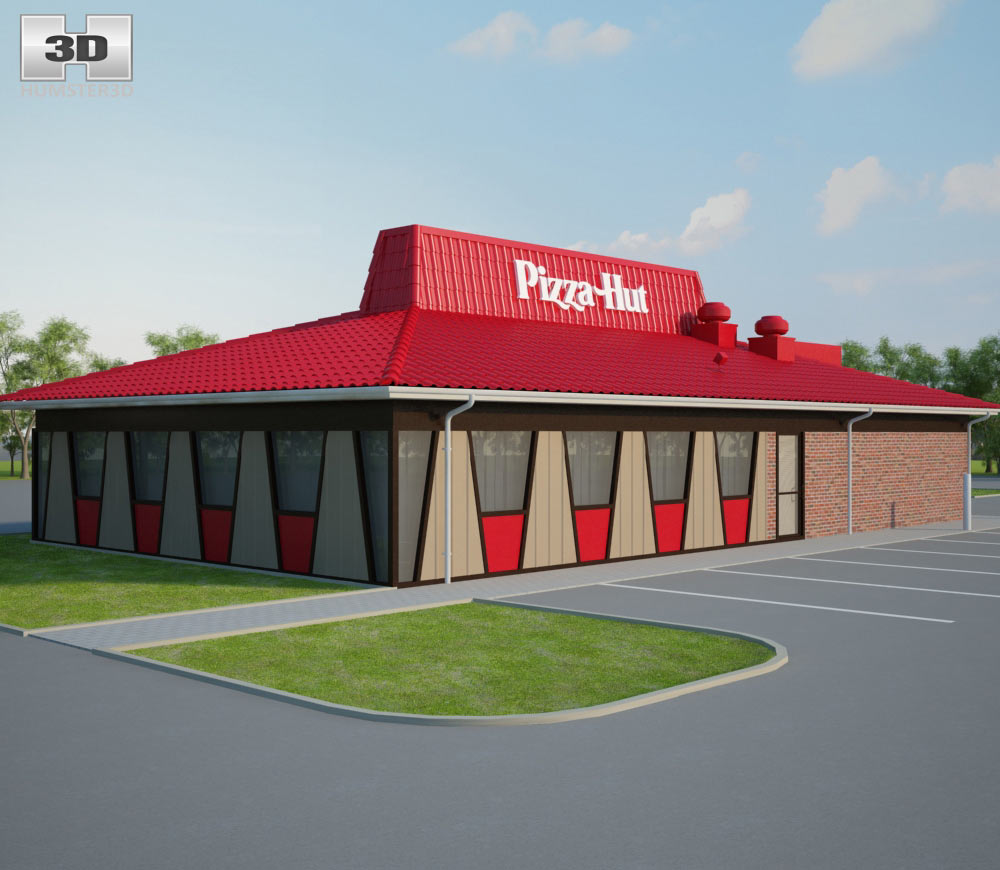 Pizza Hut Restaurant 02 3D model Architecture on Hum3D