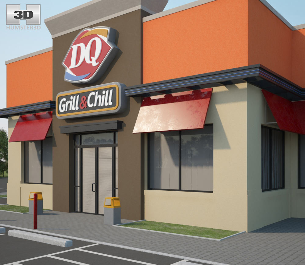 Dairy Queen Restaurant 02 3d Model Architecture On Hum3d 3250