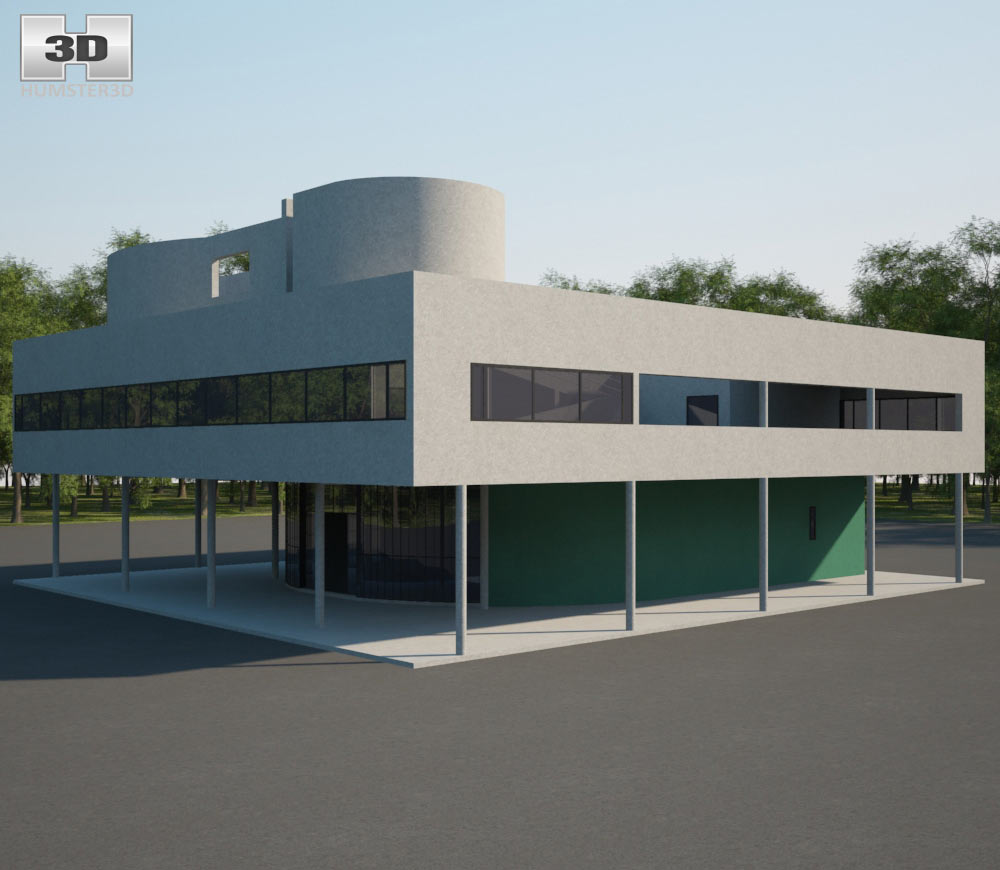 savoye model sketchup villa 3d 3D  model Villa  Hum3D Savoye