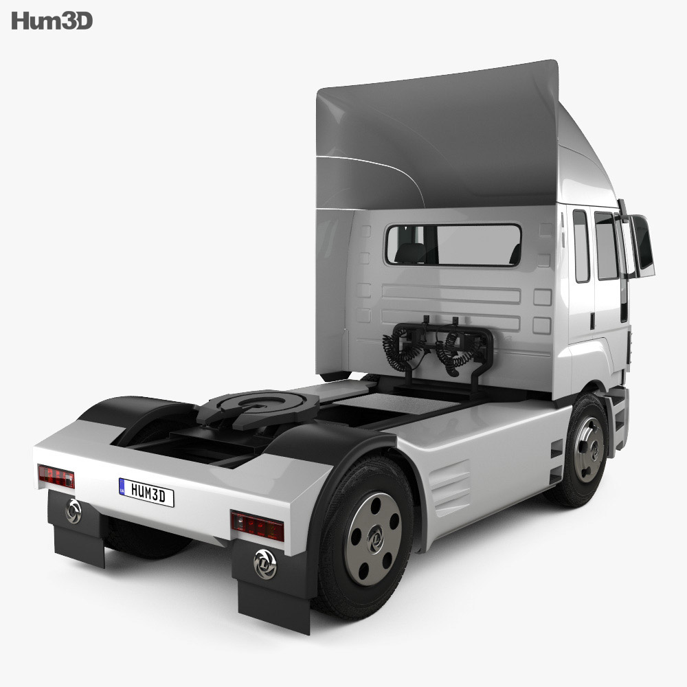 Ashok Leyland Newgen トラクター・トラック 2015 3Dモデル 後ろ姿
